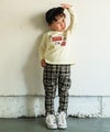 ベビー服 男の子 チェック柄 ストレッチ レギンスパンツ ブラック(00) モデル画像3