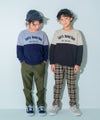 ベビー服 男の子 チェック柄 ストレッチ レギンスパンツ ブラック(00) モデル画像4