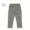 ベビー服 男の子 ニット 10分丈パンツ チェック ボトム ボトムス ズボン ホワイト×ブラック(10) 正面
