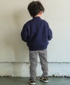 ベビー服 男の子 チェック柄 ストレッチ レギンスパンツ ソフトブラック(96) モデル画像4