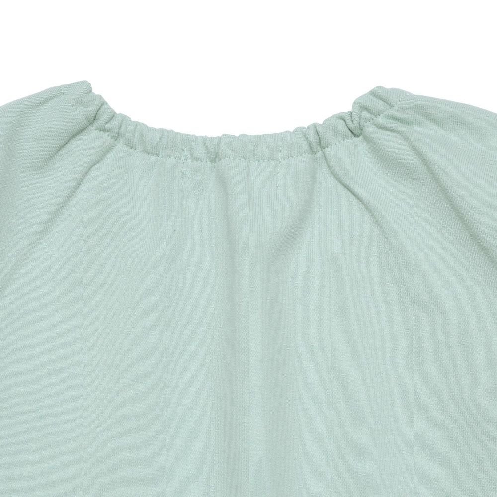 子供服 女の子 女の子 転写プリント 裏毛トレーナー グリーン(08) デザインポイント2