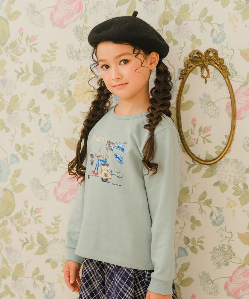 【女の子】小学生におすすめのおしゃれなプチプラ子供服 女の子 転写プリント 裏毛トレーナー