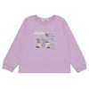子供服 女の子 女の子 転写プリント 裏毛トレーナー パープル(91) 正面