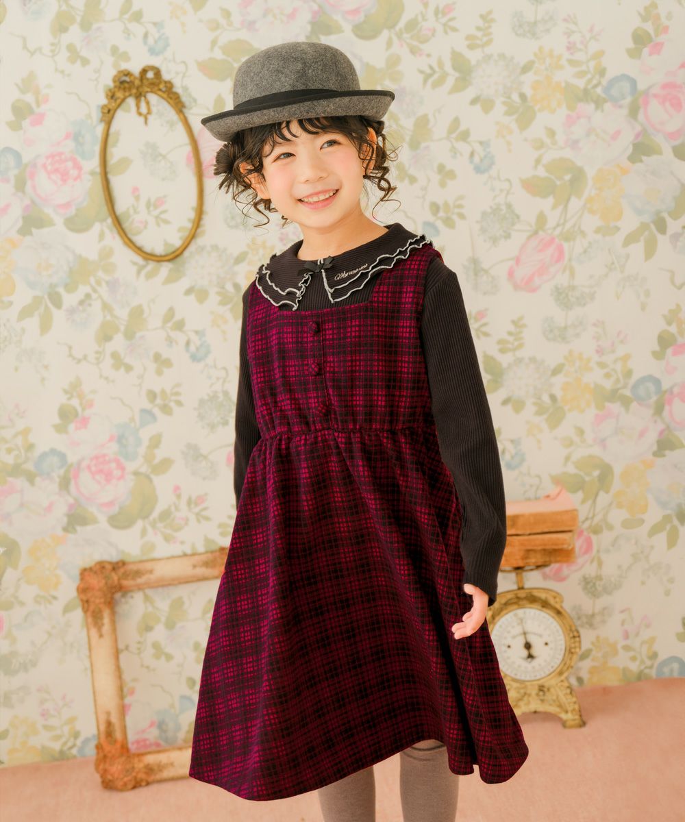 くるみボタン ジャガードチェック ワンピース レビュー | ベビー・子供