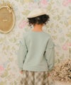 子供服 女の子 こども服 フリル 音符 ラインストーン 裏毛 グリーン(08) モデル画像2
