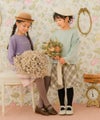子供服 女の子 こども服 フリル 音符 ラインストーン 裏毛 グリーン(08) モデル画像3