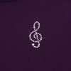 子供服 女の子 ラインストーン 音符 トレーナー パープル(91) デザインポイント1