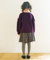 子供服 女の子 こども服 フリル 音符 ラインストーン 裏毛 パープル(91) モデル画像4