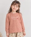 子供服 女の子 リボン＆ハートモチーフ 長袖 Tシャツ オレンジ(07)