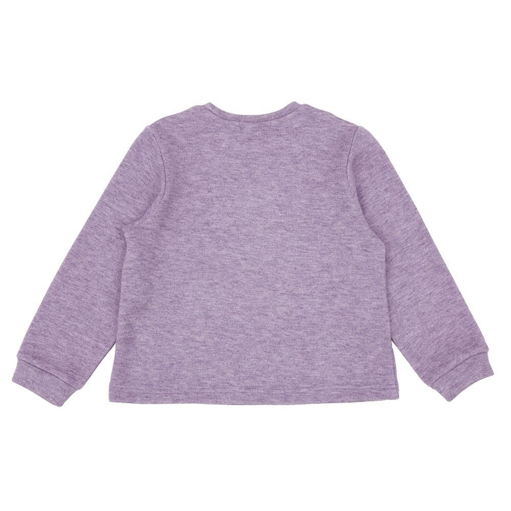 子供服 女の子 リボン＆ハートモチーフ 長袖 Tシャツ パープル(91) 背面