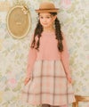 子供服 女の子 子ども服 こども服 こども キッズ ジュニア チェック 裏地付 ドッキングワンピース
