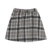 子供服 女の子 飾りボタン　チェック柄　スカート 杢ｸﾞﾚｰ(92) 背面