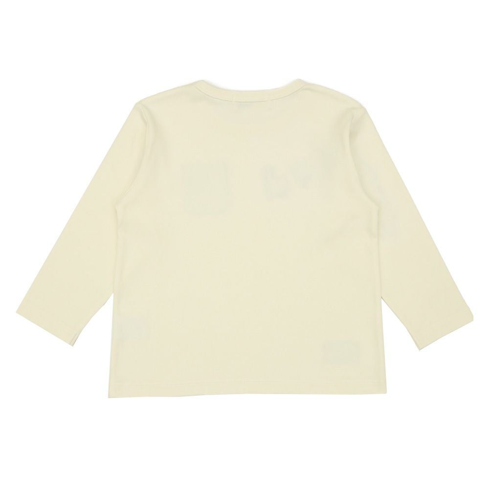 ベビー服 男の子 綿100％ 電車＆トンネル 長袖Tシャツ オフホワイト(11) 背面