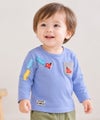 ベビー服 男の子 綿100％ 電車＆トンネル 長袖Tシャツ