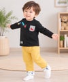 ベビー服 男の子 綿100％ 電車＆トンネル 長袖Tシャツ