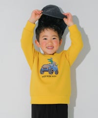 ベビー服 男の子 子ども 子ども服 キッズ 裏毛 アップリケ 車 恐竜