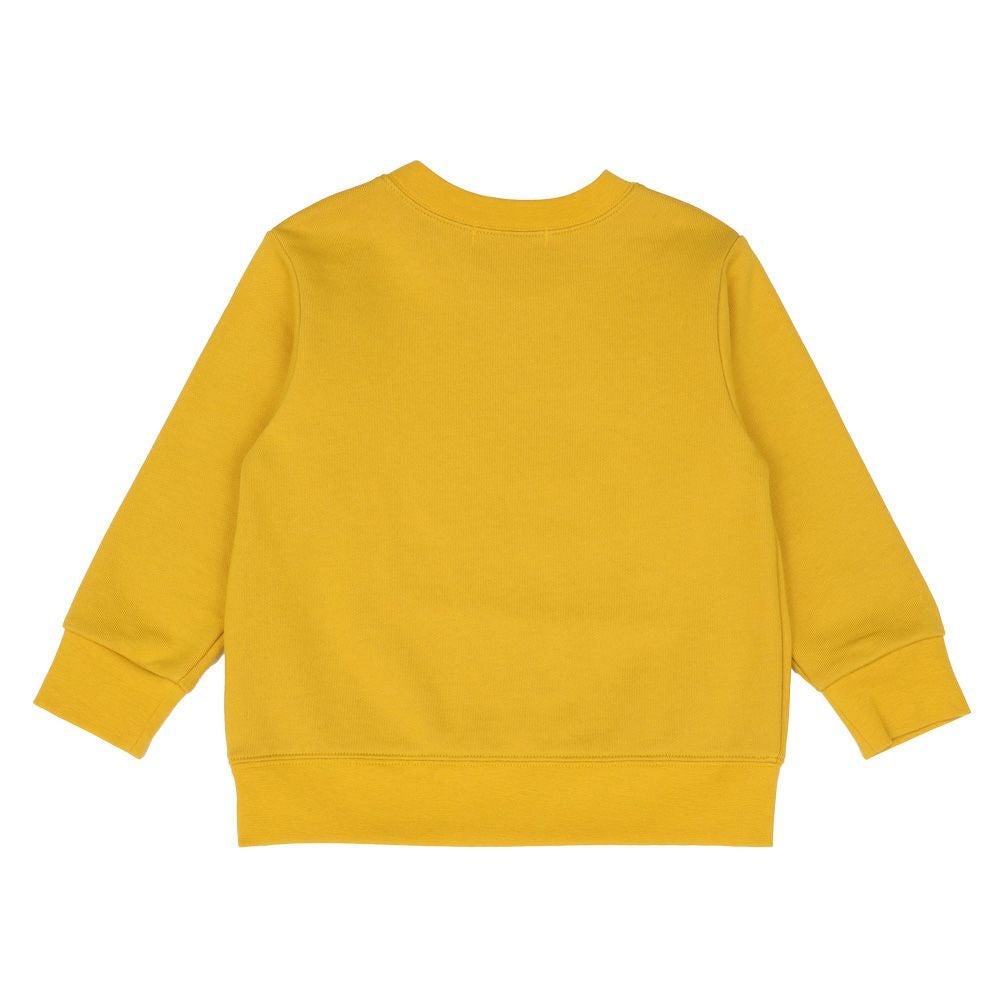 ベビー服 男の子 子ども 子ども服 キッズ 裏毛 アップリケ 車 恐竜 イエロー(04) 背面