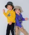 ベビー服 男の子 子ども 子ども服 キッズ 裏毛 アップリケ 車 恐竜 イエロー(04) モデル画像4