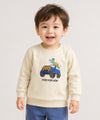 ベビー服 男の子 子ども 子ども服 キッズ 裏毛 アップリケ 車 恐竜 ベージュ(51) 