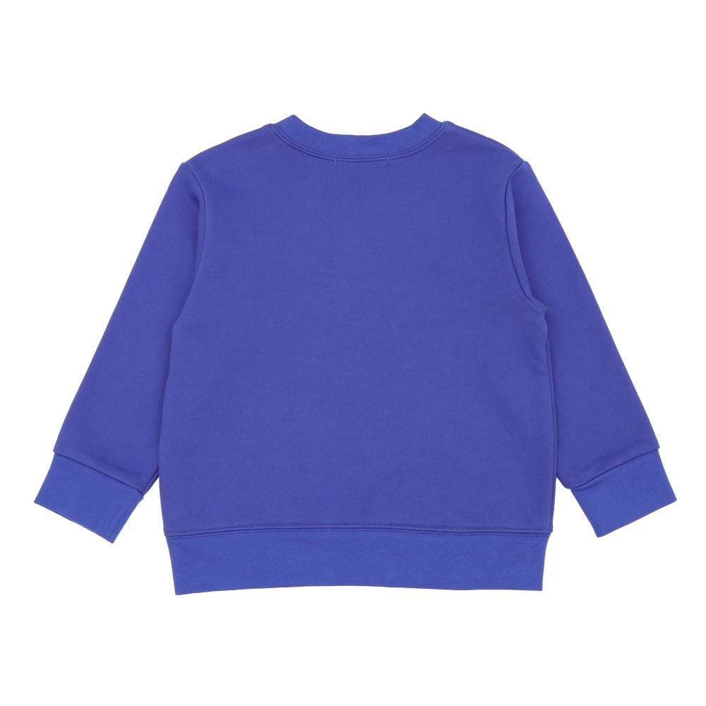 ベビー服 男の子 車 ロゴ刺繍 裏毛トレーナー ブルー(61) 背面