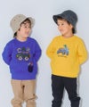 ベビー服 男の子 車 ロゴ刺繍 裏毛トレーナー ブルー(61) モデル画像4