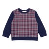 ベビー服 男の子 こども服 キッズ チェック リブ プルオーバー ネイビー(06) 正面