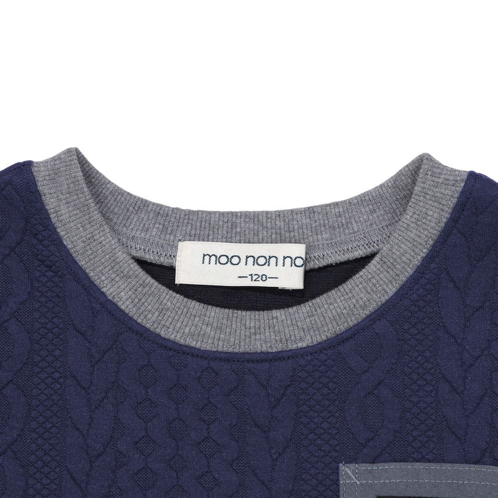 ニット風 アラン模様 長袖トップス｜ベビー・子供服 通販 moononnon