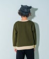 子供服 男の子 ニット風 アラン模様 長袖トップス カーキ(82) モデル画像2