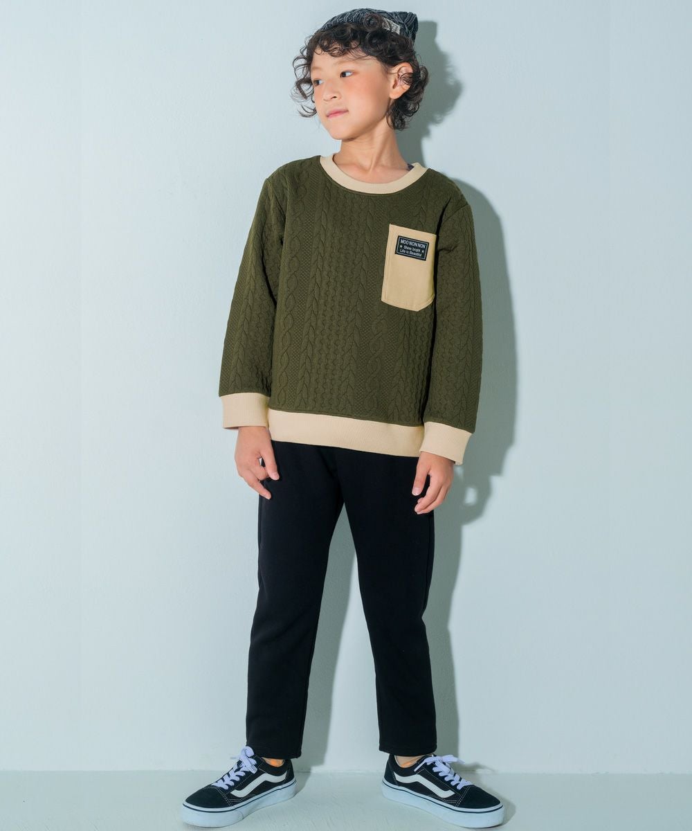 ニット風 アラン模様 長袖トップス｜ベビー・子供服 通販 moononnon