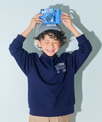 子供服 男の子 こども服 キッズ 裏毛 ロゴ 刺繍 アップリケ ファスナー