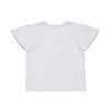 ベビー服 女の子 ピコレース袖 音符 綿100％ Tシャツ オフホワイト(11) 背面