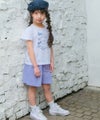ベビー服 女の子 ピコレース袖 音符 綿100％ Tシャツ オフホワイト(11) モデル画像