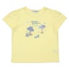 ベビー服 女の子 帽子アップリケ 音符 綿100％ Tシャツ イエロー(04) 正面