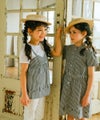 ベビー服 女の子 こども服 春服 夏服 重ね着風 キッズ ギンガムチェック