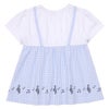 ベビー服 女の子 こども服 春服 夏服 重ね着風 キッズ ギンガムチェック ブルー(61) 背面
