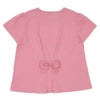 ベビー服 女の子 バックリボン ティーパーティー 刺繍 Tシャツ ショッキングピンク(21) 背面