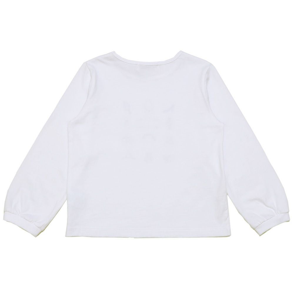 子供服 女の子 バッグ＆シューズ柄プリント 長袖Tシャツ オフホワイト(11) 背面