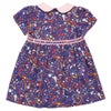 ベビー服 女の子 日本製 リバティプリント使用  スイーツ ワンピース パープル(91) 背面