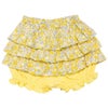 子供服 女の子 綿100％ 小花柄 フリルつき かぼちゃパンツ イエロー(04) 背面