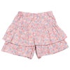 ベビー服 女の子 綿100% キッズ 花柄 フリル キュロットパンツ ピンク(02) 正面