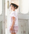 ベビー服 女の子 綿100% キッズ 花柄 フリル キュロットパンツ ピンク(02) モデル画像4
