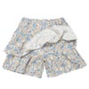 ベビー服 女の子 綿100% キッズ 花柄 フリル キュロットパンツ ブルー(61) デザインポイント1