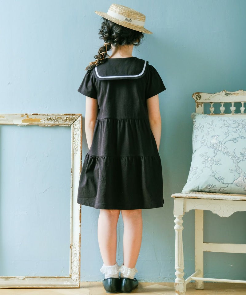 ストライプリボンキュロットパンツ