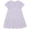 ベビー服 女の子 襟つきAラインワンピース パープル(91) 正面