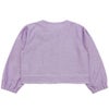 子供服 女の子 ダンガリー 音符刺繍 ジャケット パープル(91) 背面