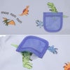 ベビー服 男の子 メッシュポケット付き 恐竜 刺繍 長袖 Tシャツ ブルー(61) デザインポイント1