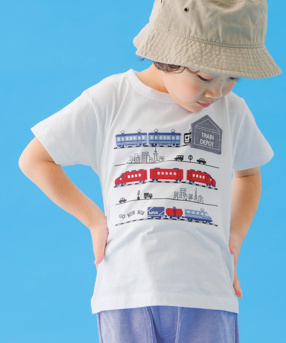 ベビー服 男の子 子ども服 こども キッズ 綿100％ コットン 電車 ティーシャツ