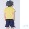 ベビー服 男の子 子ども服 こども キッズ 綿100％ コットン 電車 ティーシャツ イエロー(04) モデル画像全身