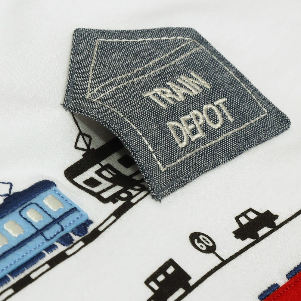 ベビー服 男の子 子ども服 こども キッズ 綿100％ コットン 電車 ティーシャツ オフホワイト(11) モデル画像2