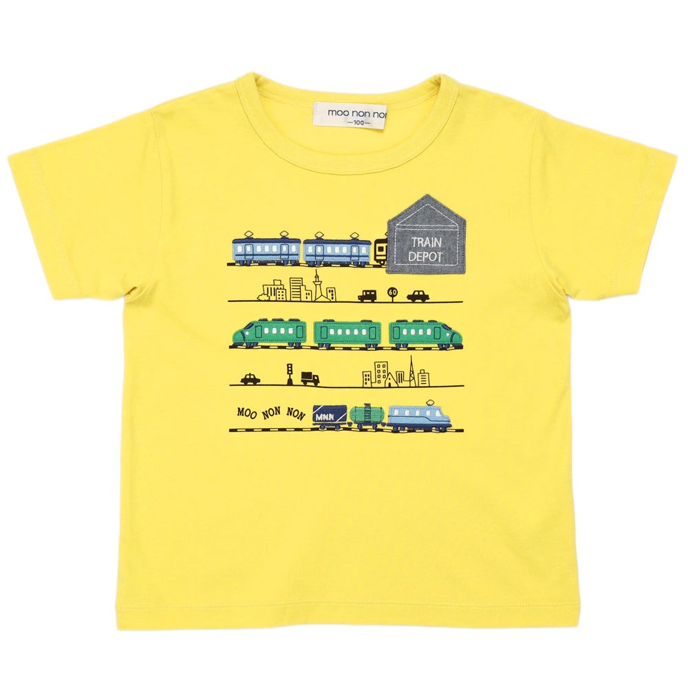 ベビー服 男の子 子ども服 こども キッズ 綿100％ コットン 電車 ティーシャツ オフホワイト(11) モデル画像3